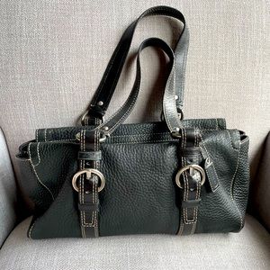 Coach Leather black satchel purse